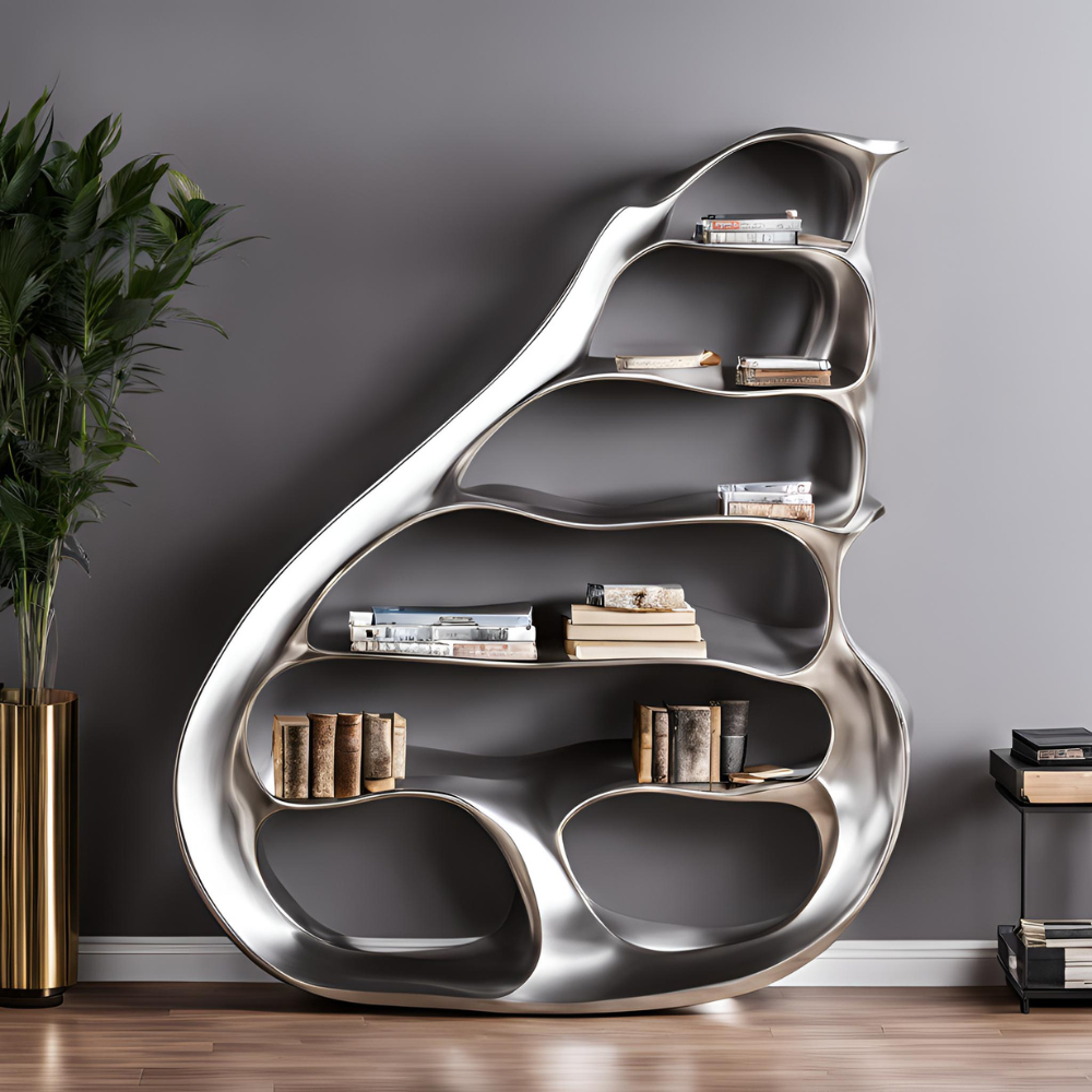 OSO Stainless Steel Pear Bookshelf - Height: 36 inch (91 cm)