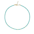 Lana Turquoise Beaded Necklace with Gold Ball Accents
