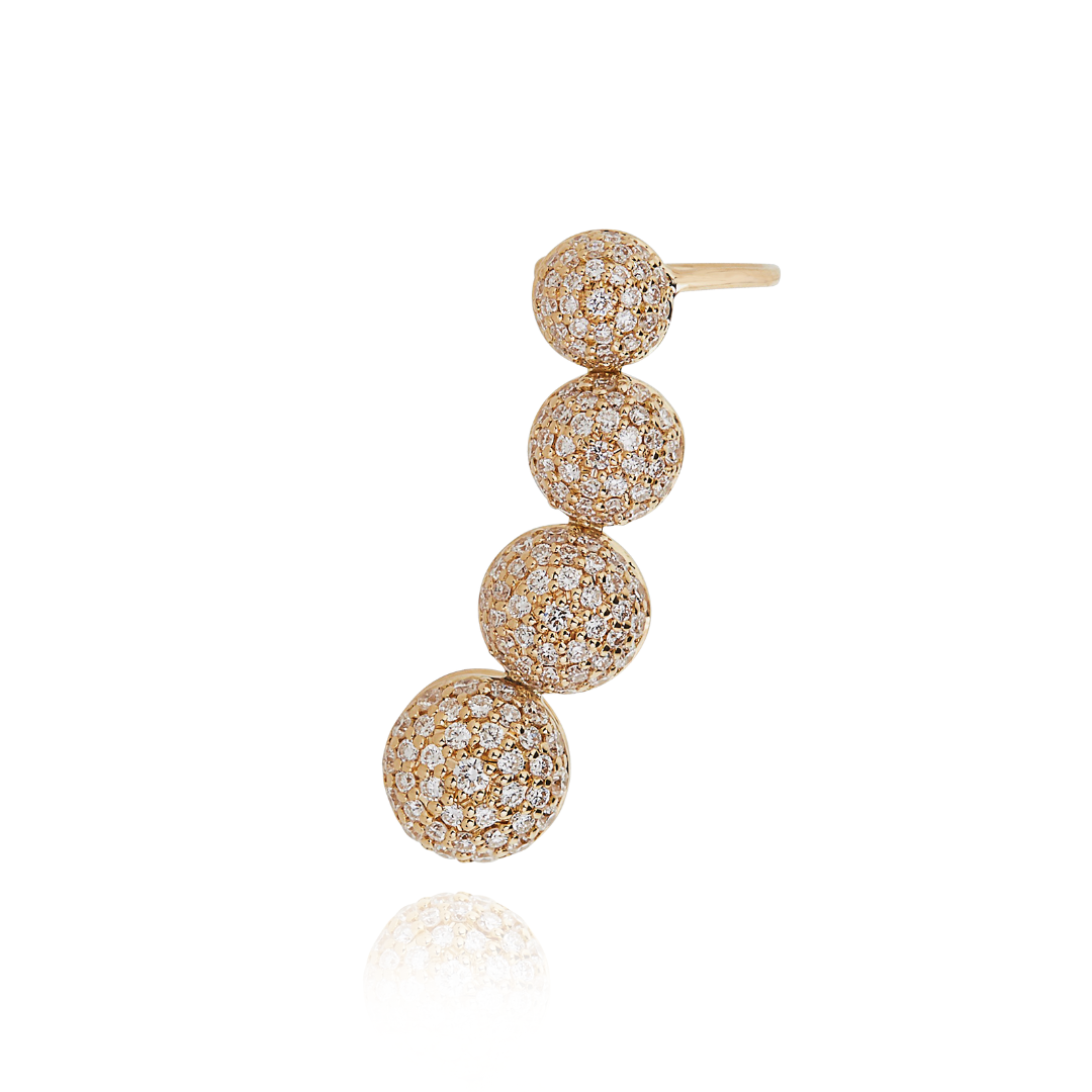 BLACK CAVIAR White Diamond Ear Cuff Single By ALINKA Fine Jewellery