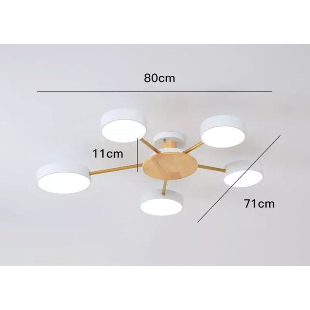 ArtZ® Nordic Ceiling Lamp - 5 Head White