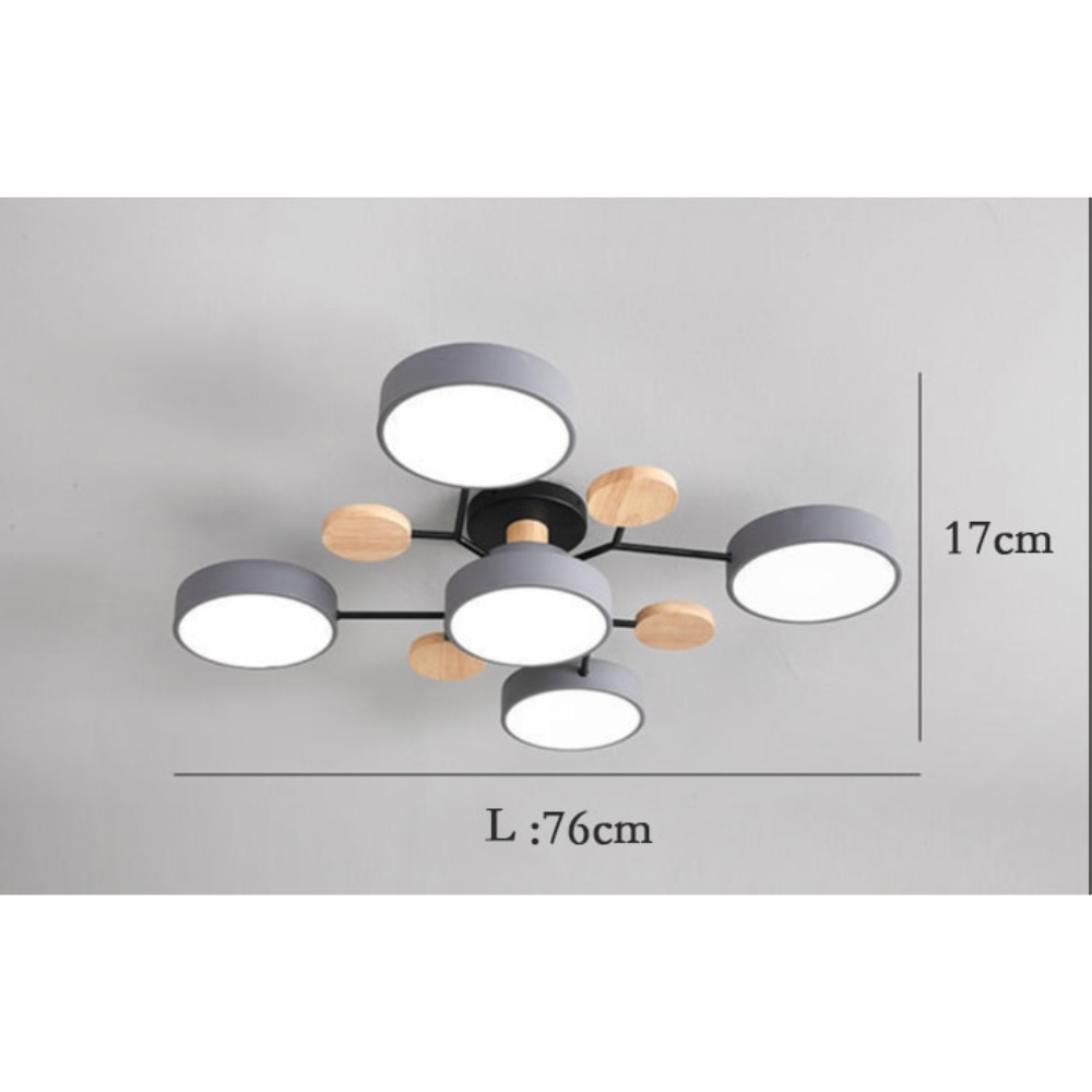 ArtZ® Nordic Ceiling Lamp - 5 Head Gray B