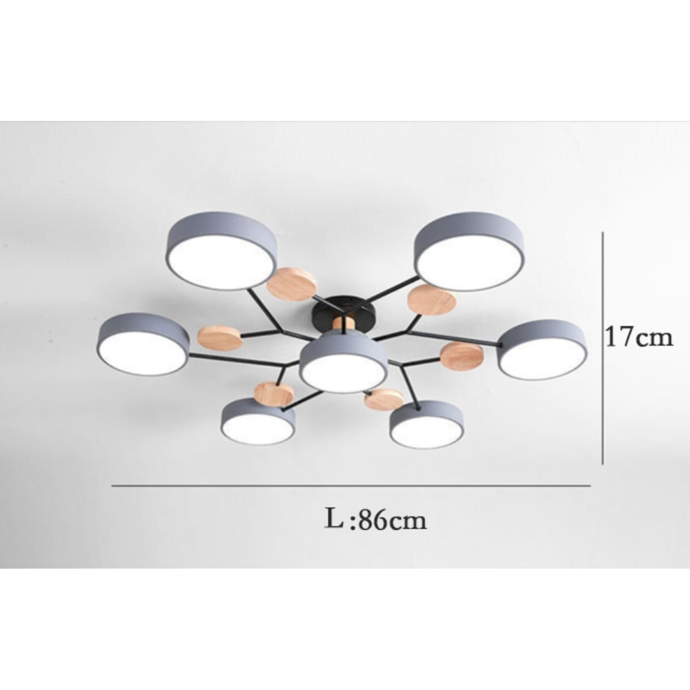 ArtZ® Nordic Ceiling Lamp - 7 Head Gray
