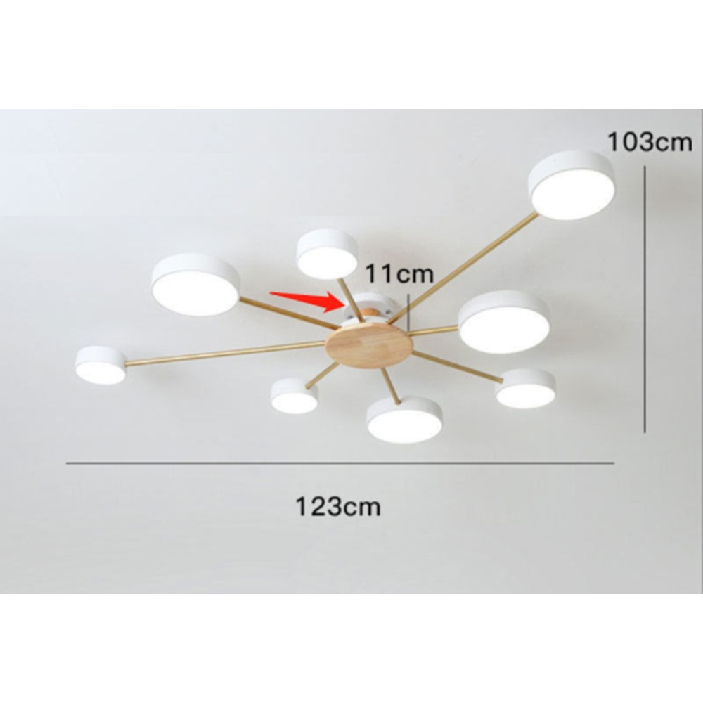 ArtZ® Nordic Ceiling Lamp - 8 Head White