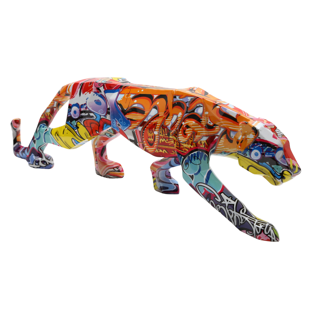 ArtZ® Graffiti Painted Panther Sculpture - Graffiti