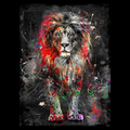 ArtZ® Nordic Lion Painting - 7.9 inch by 11.8 inch (20x30cm) No Frame