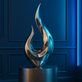 OSO Stainless Steel Solo Flame Sculpture
