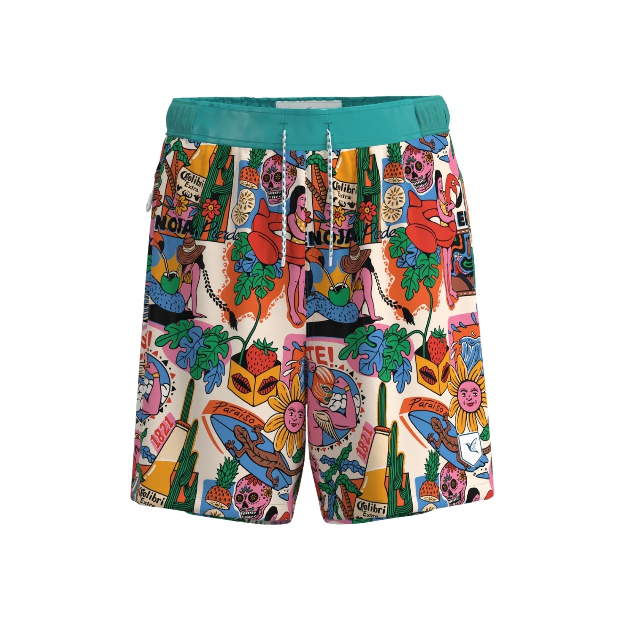 Fuerte Print Eco-Friendly Board Swimshorts