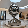 ArtZ® Stainless Steel Evil Eye Sculpture - Height: 72 inch (183 cm)