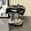 ArtZ® Ceramic Apple Sculpture - Large: Height 8.3 inch; Width 7.1 inch (21 x 18 cm)