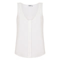 PAPER-CRISP Tank Top in White