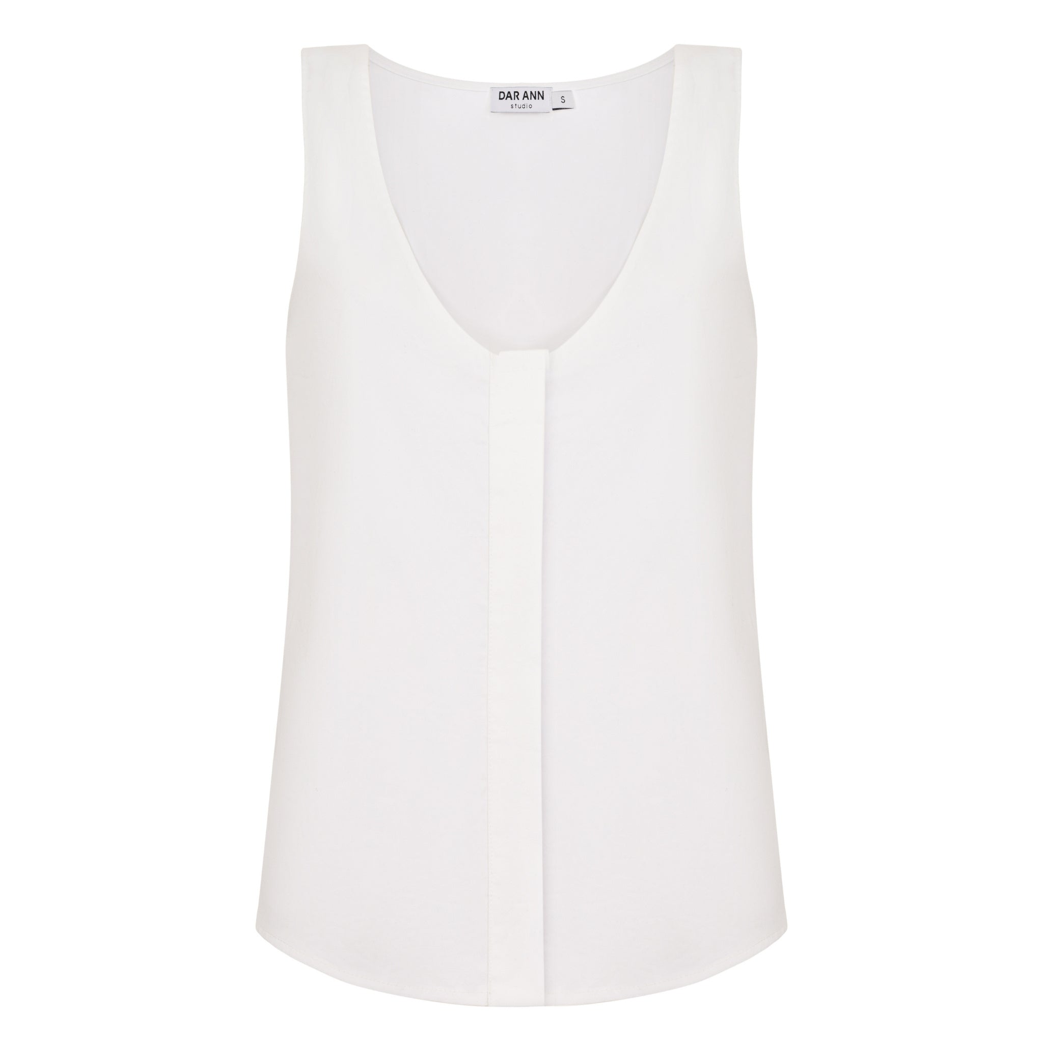 PAPER-CRISP Tank Top in White