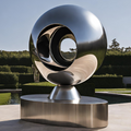 ArtZ® Stainless Steel Abstract Eye Sculpture - Height: 36 inch (91 cm)
