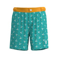 Aquamarine Kolibri Monogram Swim Trunks