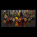 ArtZ® Very Spicy Painting - Gray Background / 39.4 inch by 78.7 inch (100x200cm) No Frame