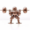 ArtZ® Abstract Weightlifter Stainless Steel Sculptures - Rose Gold / Middle