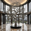 ArtZ® Stainless Steel Tree Sculpture - Height: 36 inch (91 cm)