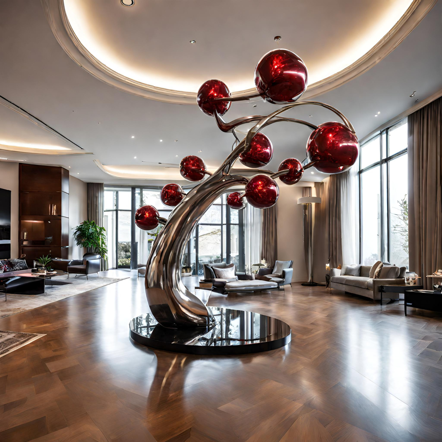 OSO Stainless Steel Cherry Tree Sculpture