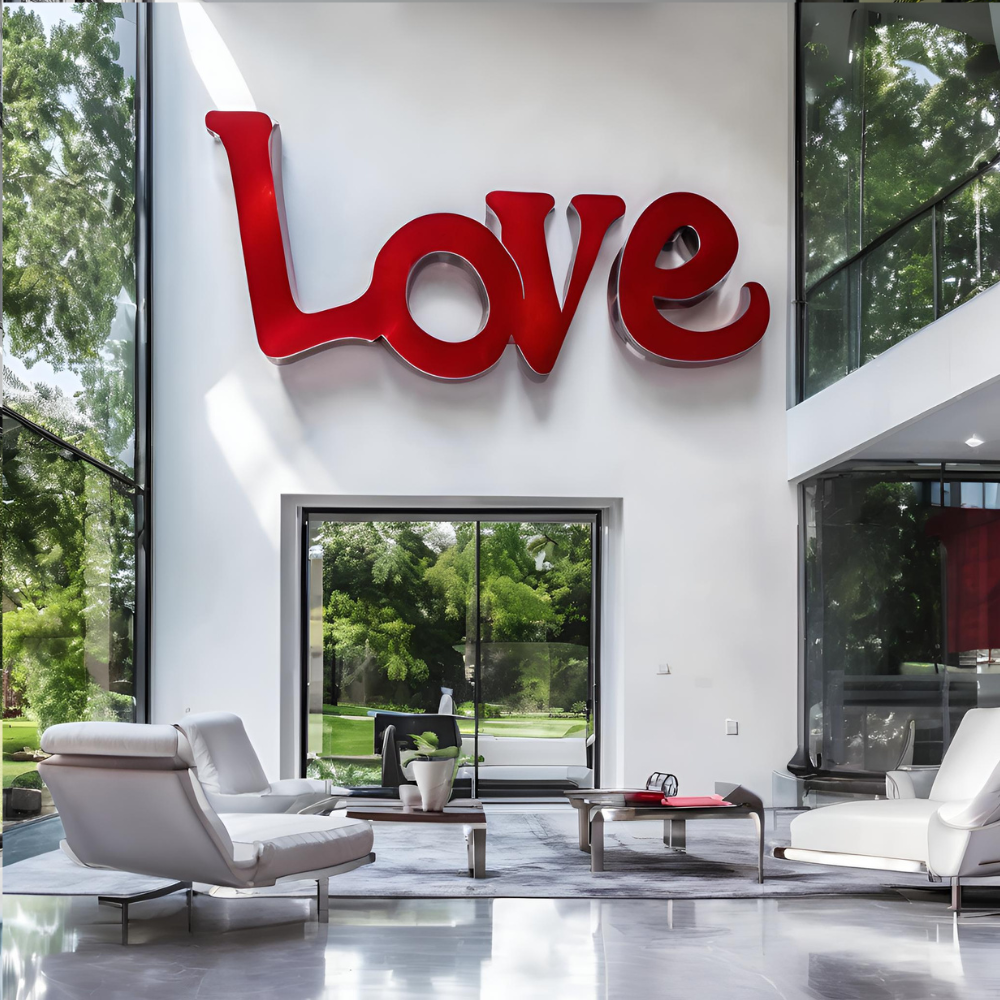 OSO Stainless Steel Love Wall Sculpture
