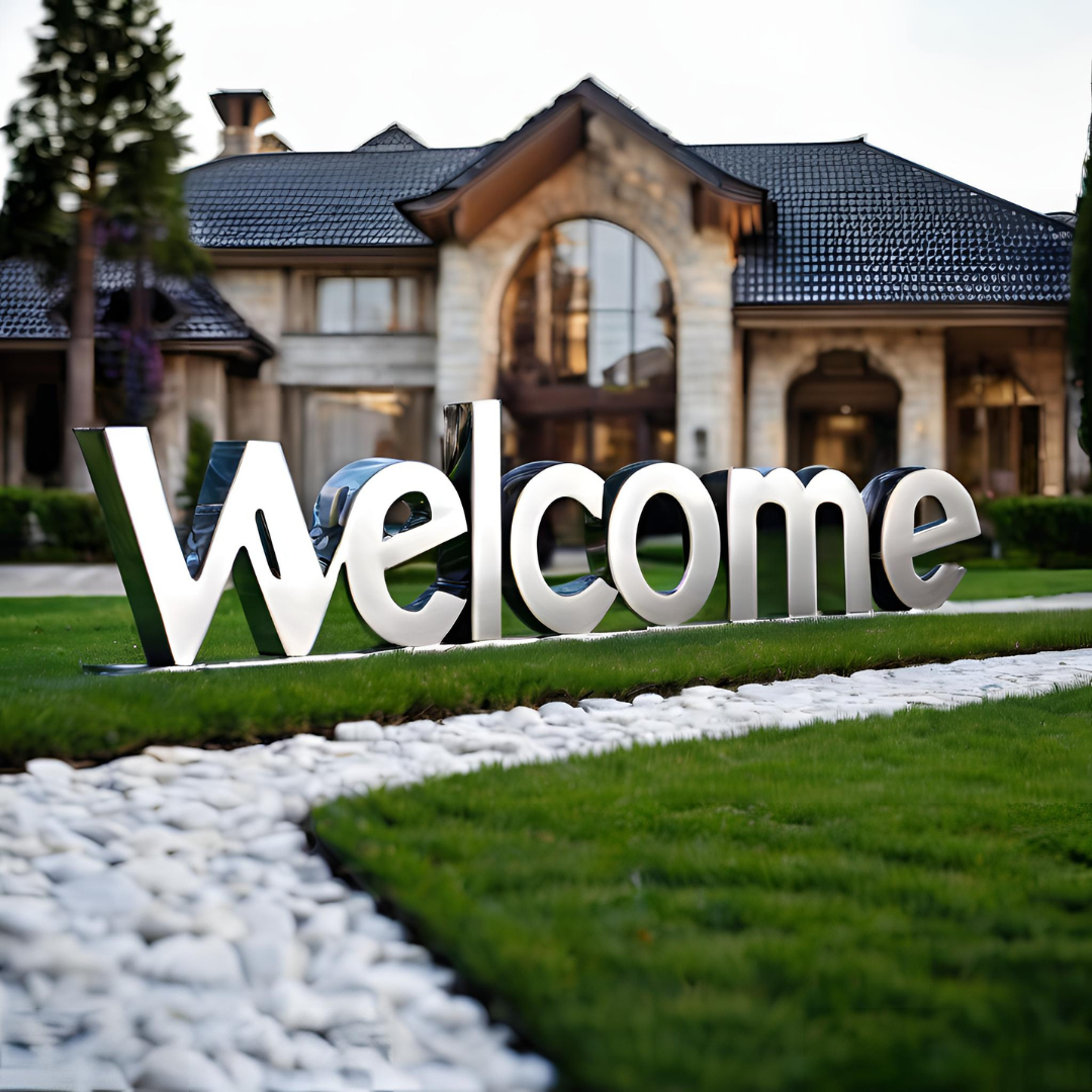 ArtZ® Stainless Steel Welcome Sculpture