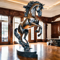 ArtZ® Stainless Steel Horse Sculpture - Height: 108 inch (274 cm)
