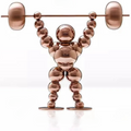 ArtZ® Abstract Weightlifter Stainless Steel Sculptures - Rose Gold / Finish