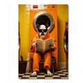 ArtZ® Reading Equals Knowledge Paintings - Dog / 40 inch by 60 inch (101x151cm)