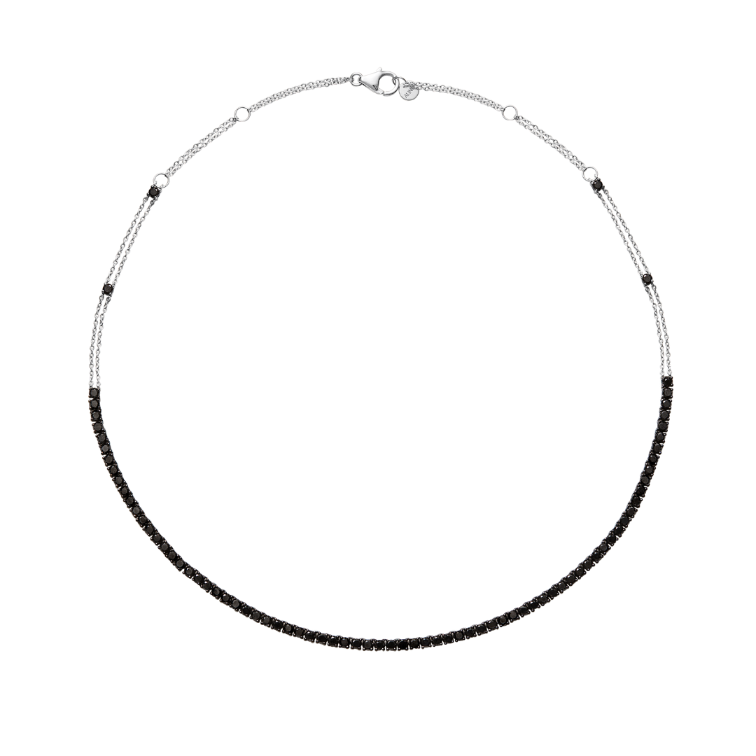 RIVIERA Black Diamond Tennis Necklace 11.70ct By ALINKA Fine Jewellery