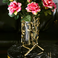 ArtZ® Golden Leaf Vase - Small; Height 11 inch (28 cm)