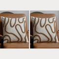 ArtZ® Bohemian Bliss Pillow Covers, Set of 2 - 2 Coffee Line Pillow Covers