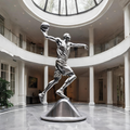 ArtZ® Stainless Steel Slam Dunk Sculpture - Height: 108 inch (274 cm)