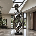 ArtZ® Stainless Steel Alien Sculpture - A / Height: 72 inch (183 cm)