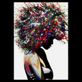 ArtZ® Vibrant Hair Painting - 7.9 inch by 11.8 inch (20x30cm) No Frame
