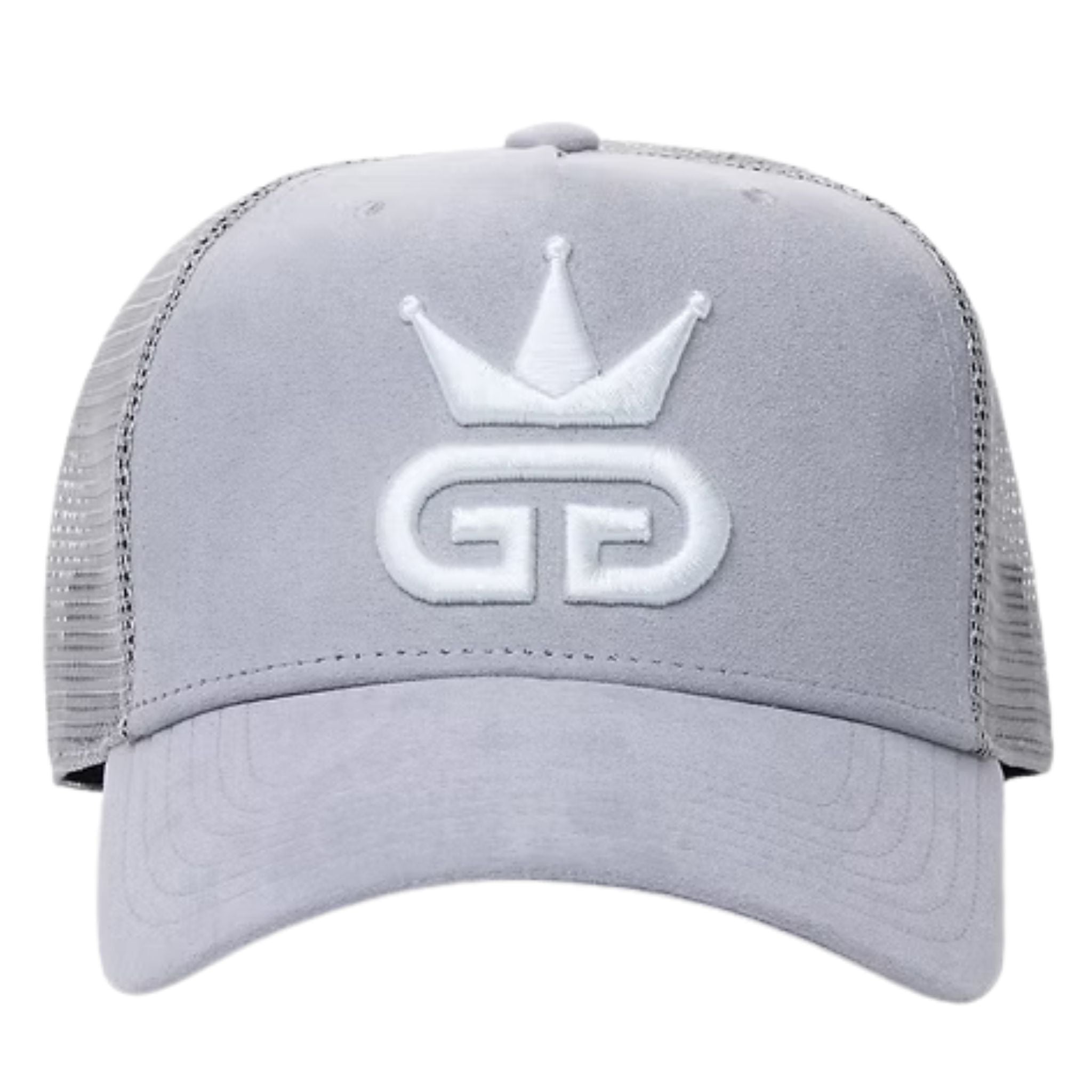 Grey Suede Mesh Hat