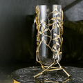 ArtZ® Golden Leaf Vase - Large; Height 12.6 inch (32 cm)