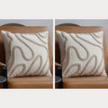 ArtZ® Bohemian Bliss Pillow Covers, Set of 2 - 2 Beige Line Pillow Covers