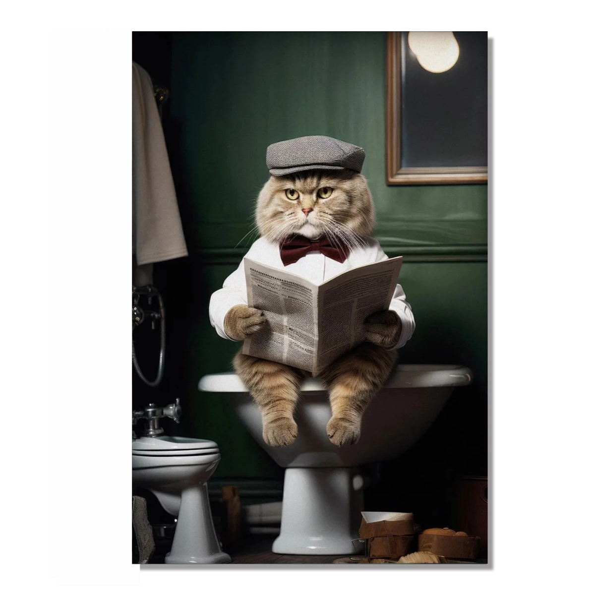 ArtZ® Reading Equals Knowledge Paintings - Cat / 24 inch by 36 inch (60x90cm)
