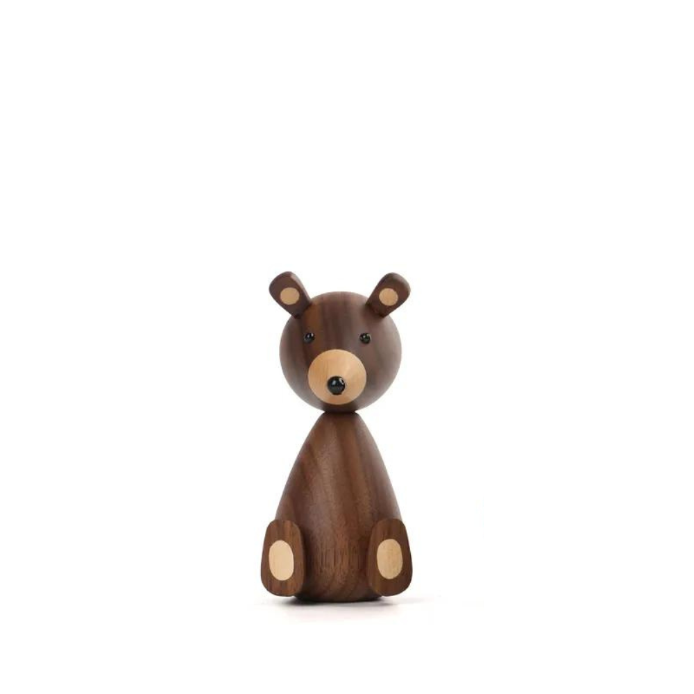 ArtZ® Nordic Wooden Bear Sculptures - Small 4.7 inch Height (12 cm)