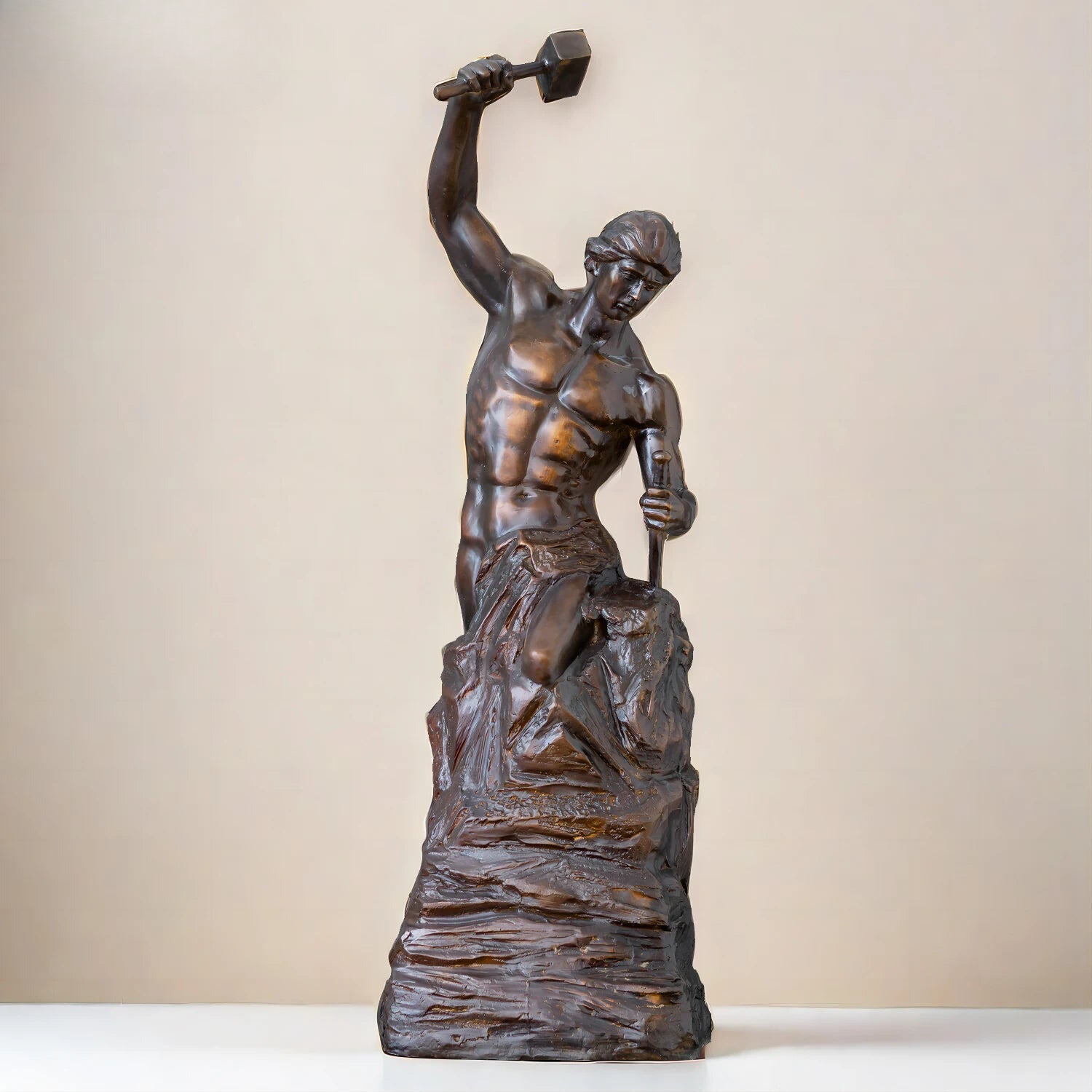 ArtZ® Self Made Man Bronze Sculpture - Dark