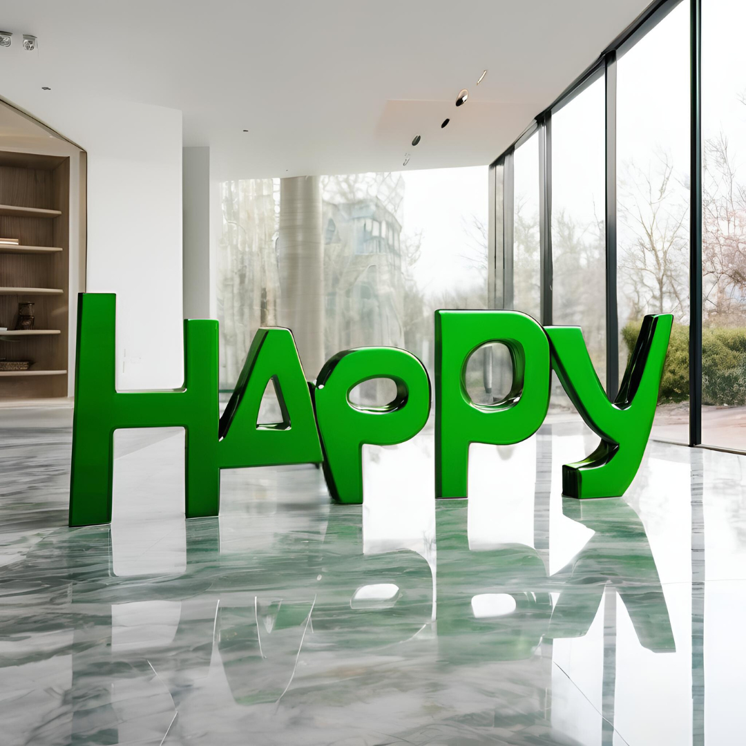OSO Stainless Steel Happy Sculpture