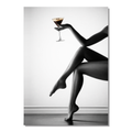 ArtZ® Who Wants Espresso Martini Painting - Elbow On Knee - Hand Holding Espresso Martini / 32 inch by 48 inch (81x122cm)