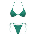 Turquoise String Bikini Set with Metal Rings