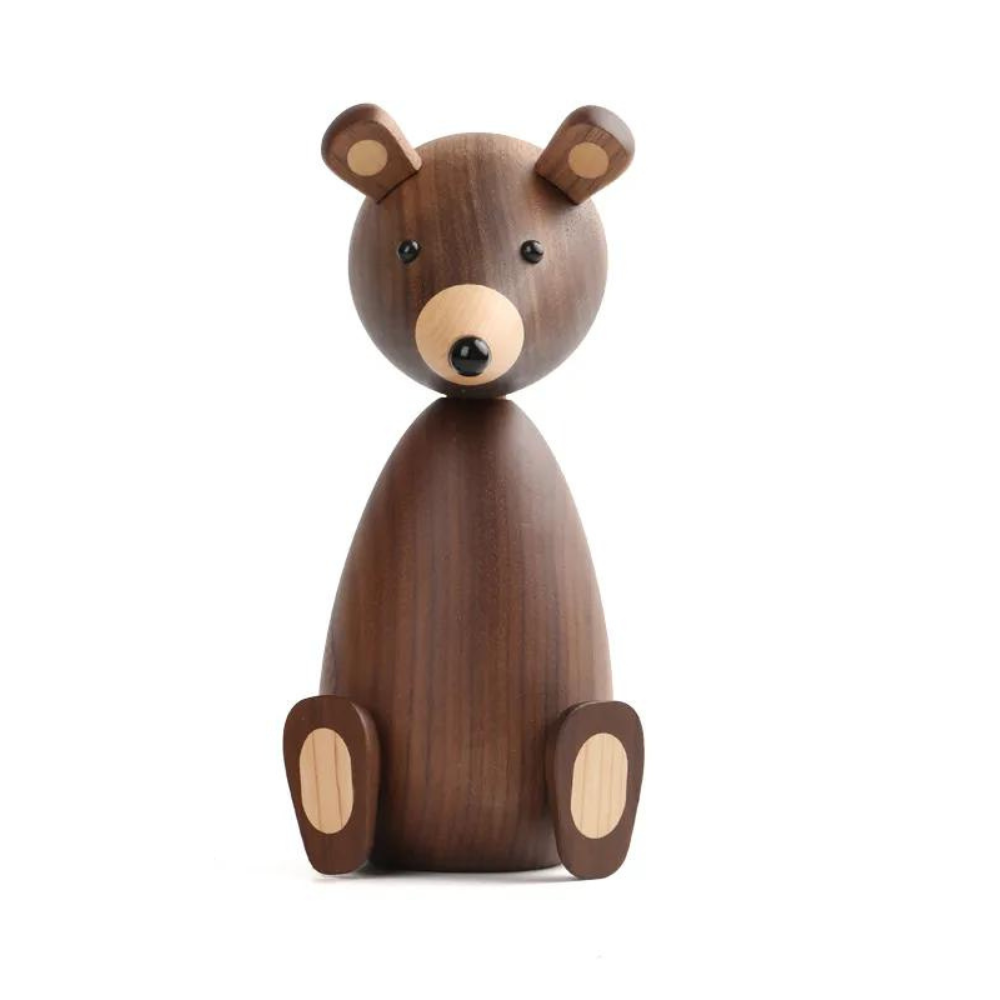 ArtZ® Nordic Wooden Bear Sculptures - Large 7.9 inch Height (20 cm)