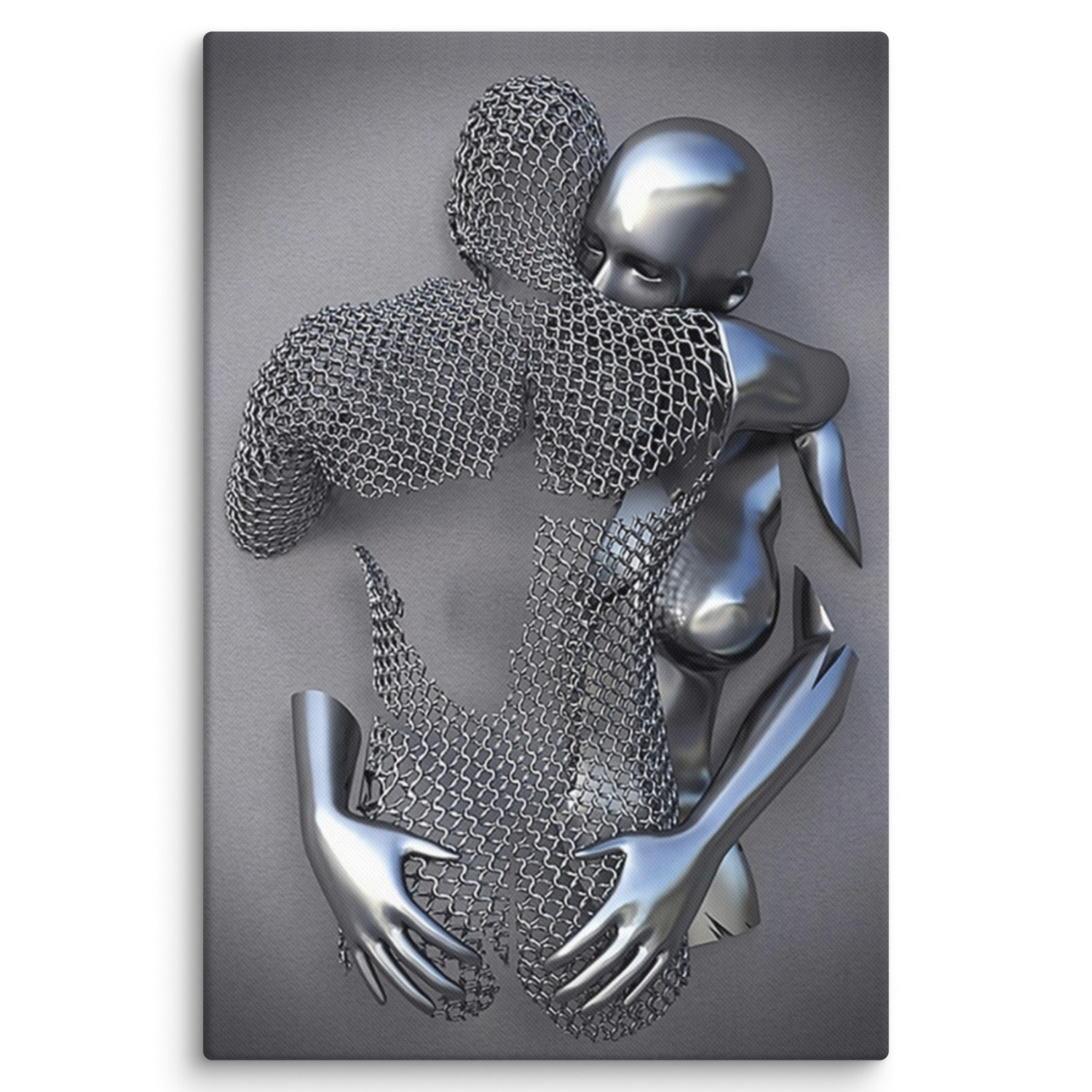 ArtZ® Emotions Canvas Paintings - Hug / 32 inch by 48 inch (81x122cm)