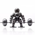 ArtZ® Abstract Weightlifter Stainless Steel Sculptures - Black / Start