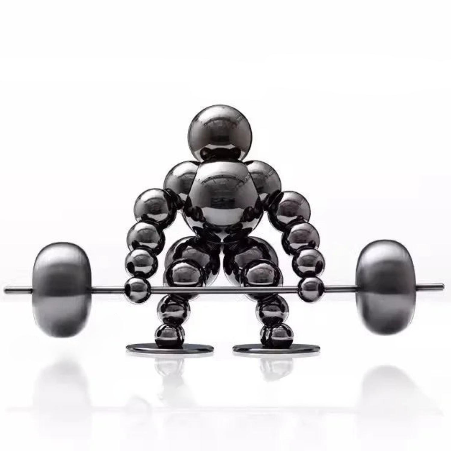 ArtZ® Abstract Weightlifter Stainless Steel Sculptures - Black / Start