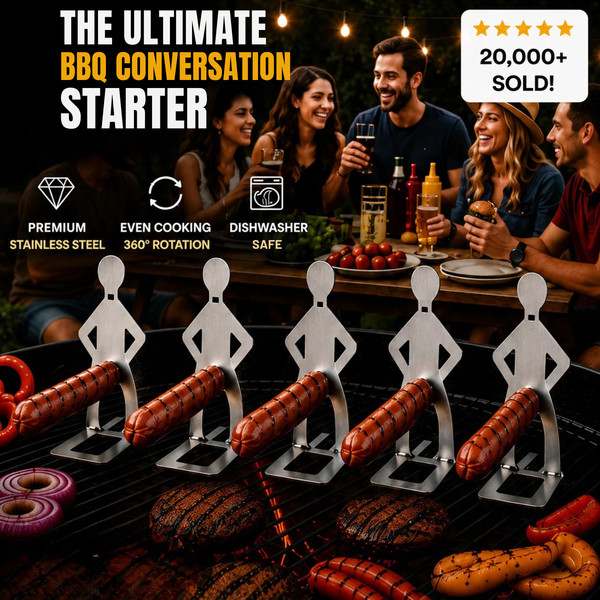 ArtZ® Spitting Cobra Stainless Steel BBQ Sausage Holders