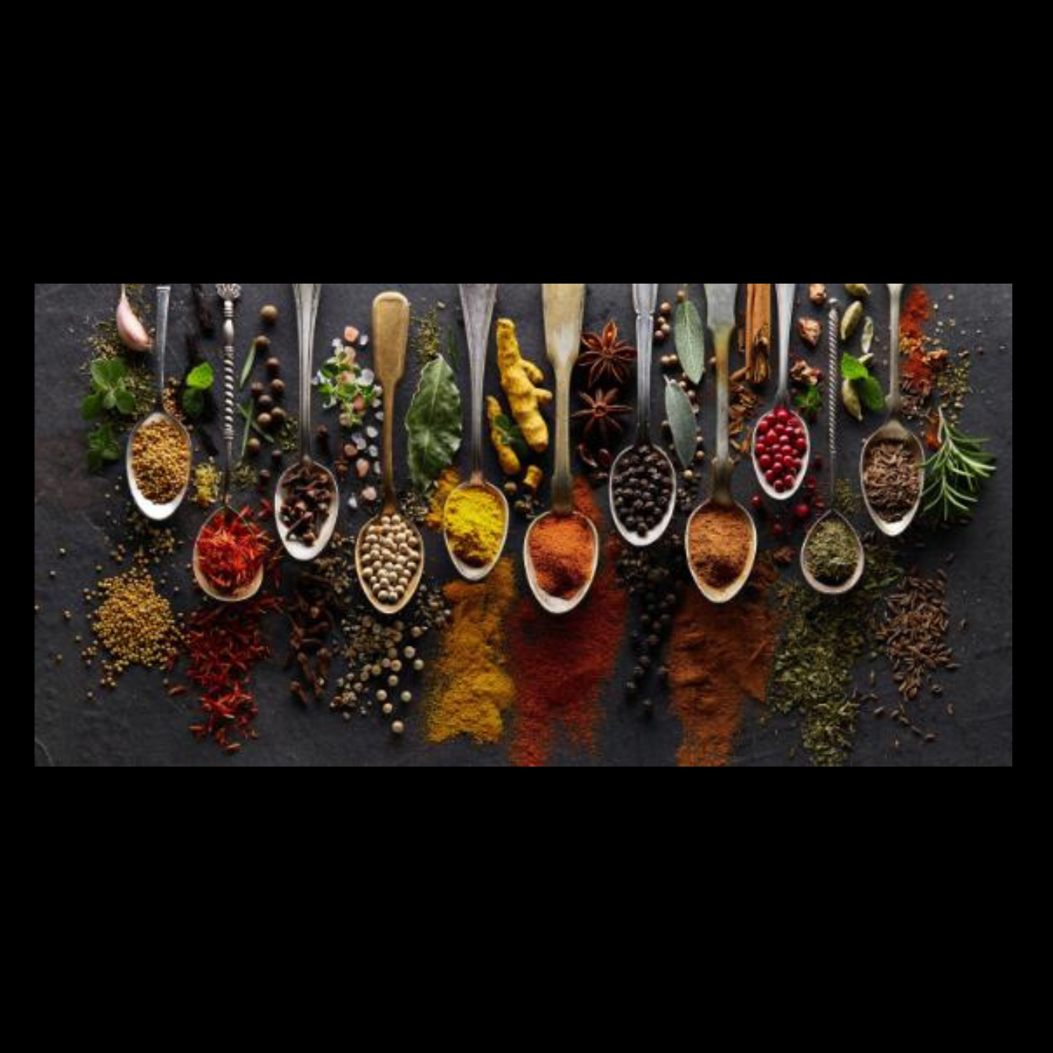 ArtZ® Very Spicy Painting - Gray Background / 11.8 inch by 23.6 inch (30x60cm) No Frame