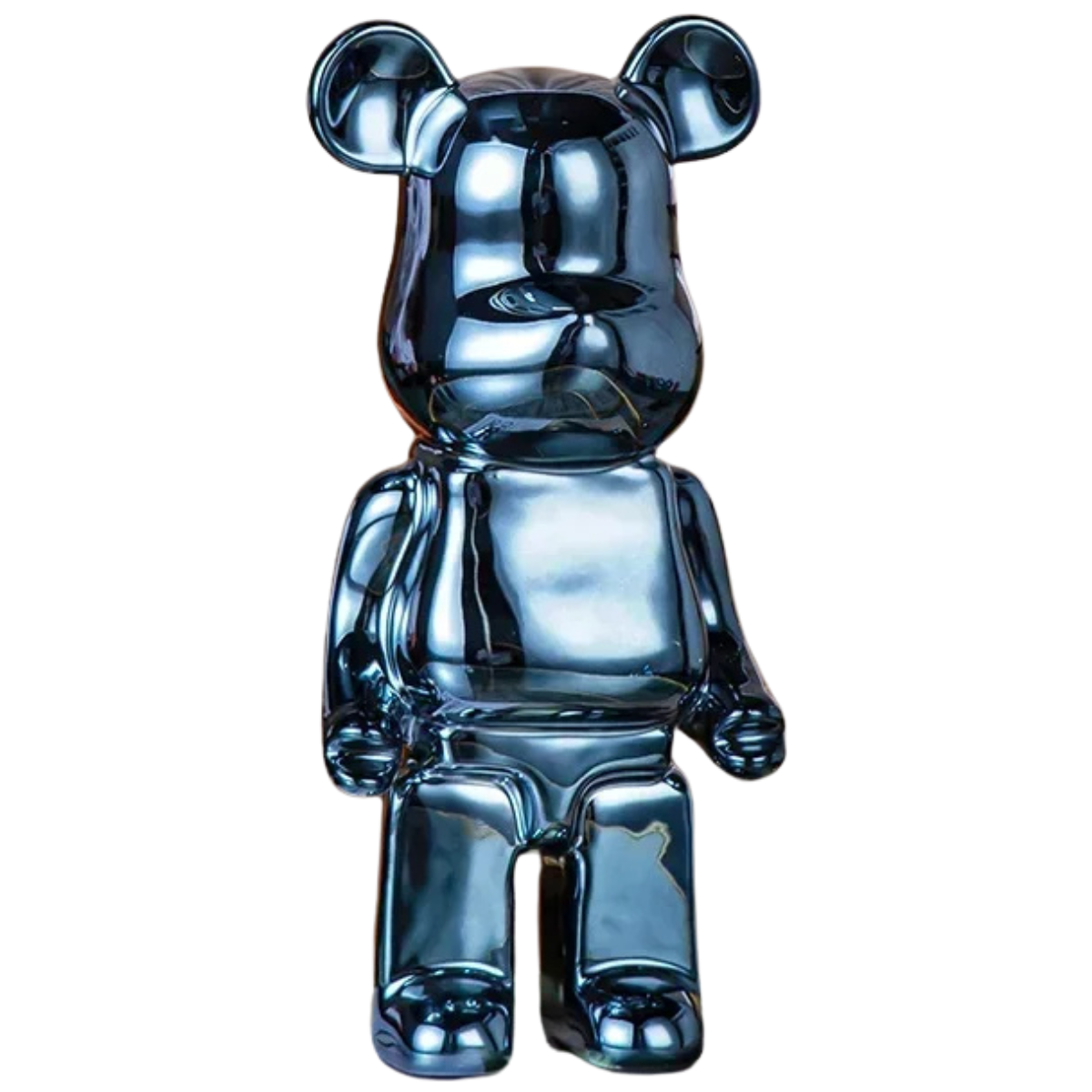 ArtZ® Bear Sculpture - Blue / Height 10.6 inch (28 cm)