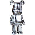 ArtZ® Bear Sculpture - Silver / Height 10.6 inch (28 cm)