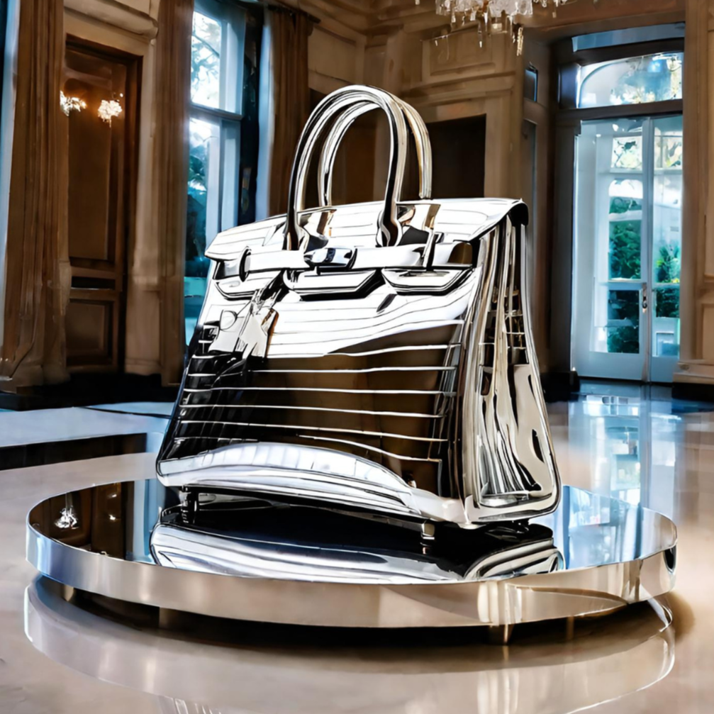 OSO Stainless Steel Bag Sculpture - Height: 72 inch (183 cm)